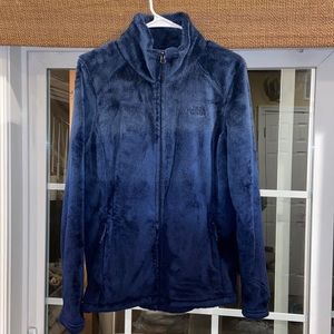 Women’s Ombré Blue Fuzzy North Face Fleece - Sz Medium